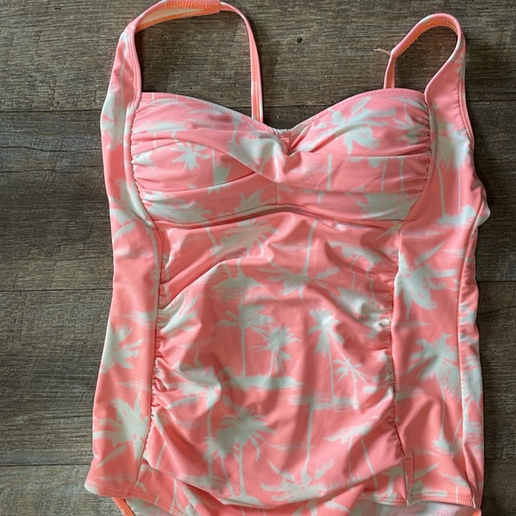 Romenza Targo Palm Print One Piece Swimsuit - Picture 2 of 4